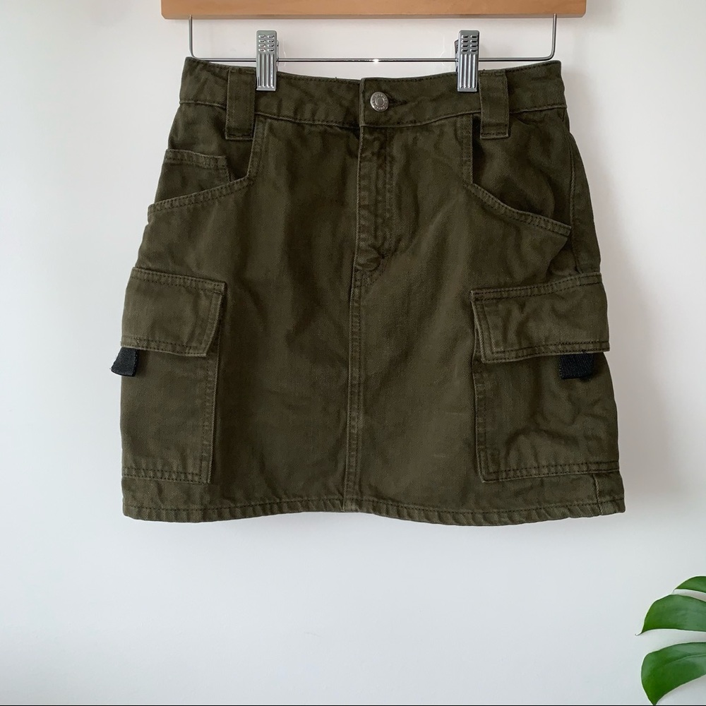 TOPSHOP cargo skirt, army green